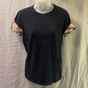 Burberry Brit Navy S/S Nova Check Tee